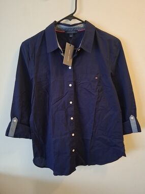Tommy Hilfiger Navy Button-Down Shirt